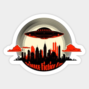 National Science Fiction Day UFO Sticker